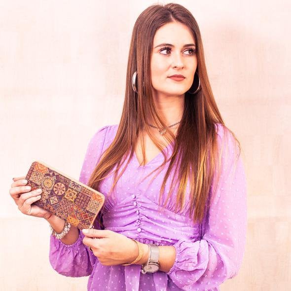 Kurk Dames Portemonnee | Tegels