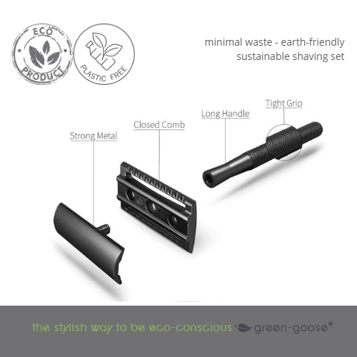 Scheerset met Scheerolie | Zwart