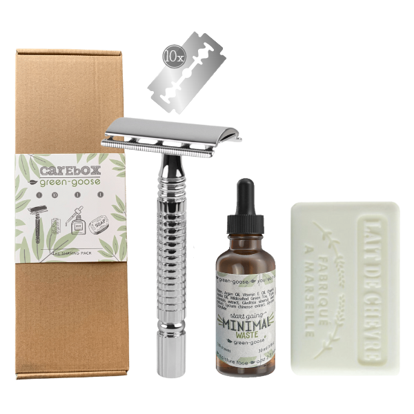 Carebox | The Shaving Pack | Zilver | Scheerset voor mannen