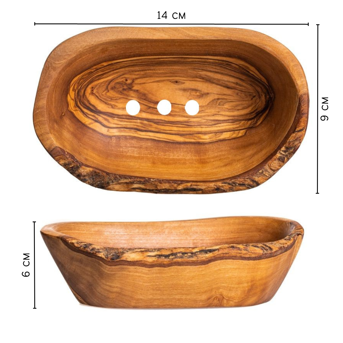 Zeep Geschenkset | Lavendel en Roos, Olijfbomenhout | Verzorgingsset