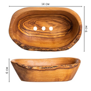 Zeep Geschenkset | Lavendel en Roos, Olijfbomenhout | Verzorgingsset