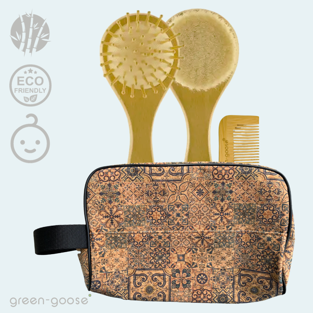 Baby Bamboe Haarverzorgingspakket in Toilettas